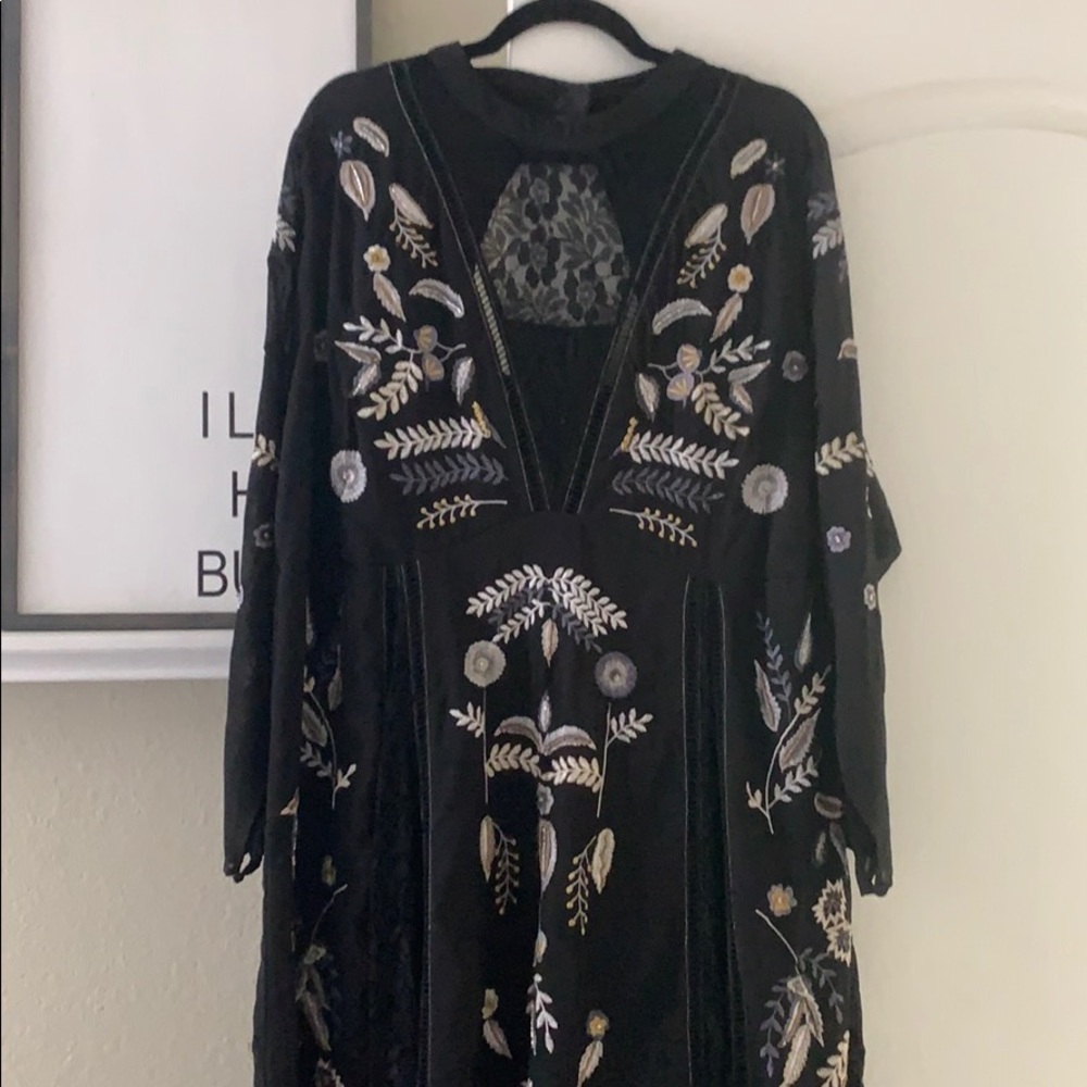 Long sleeve beaded dress